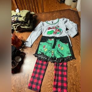 Grinch three piece outfit